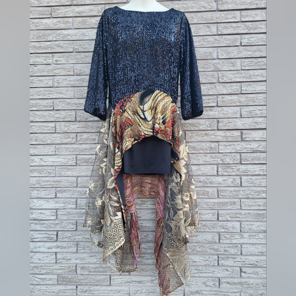 "Stevie Nicks Glam" MORGAN FACTORY Upcycled Dress
